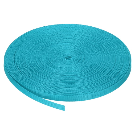 Uxcell Nylon Webbing Strap Flat 3/8" 50 Yards for DIY Luggage rack Sea Blue