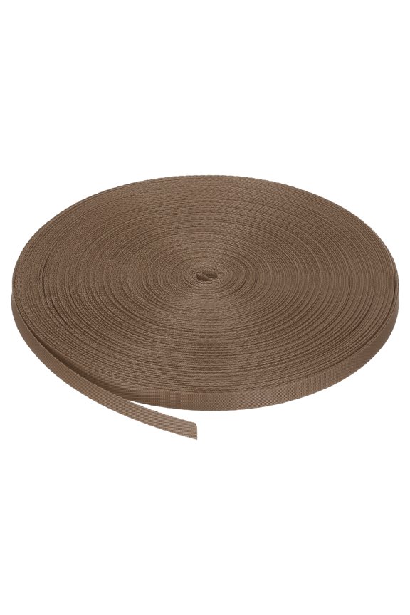 Nylon Webbing Strap Flat 3/8" 50 Yards for DIY Luggage rack light Tan