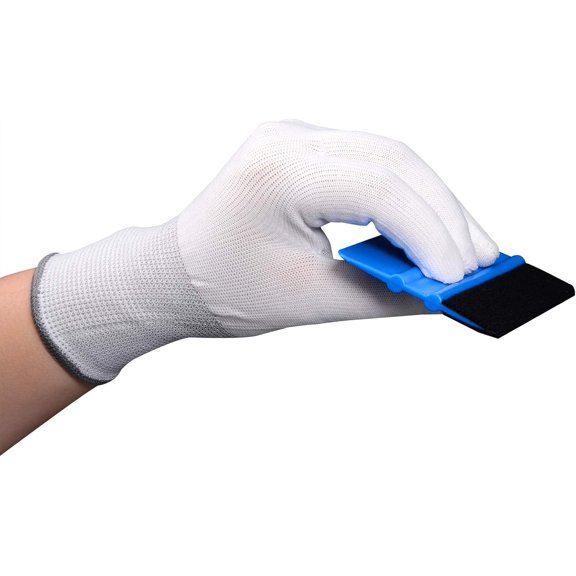 Nylon White Working Gloves - Non-slip Vinyl Wrap and PC Building Labor Gloves$$Tools & Hardware Other