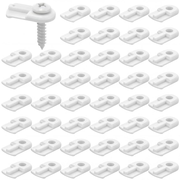Nylon Window Screen Clips With Screws, 48 Pack, White