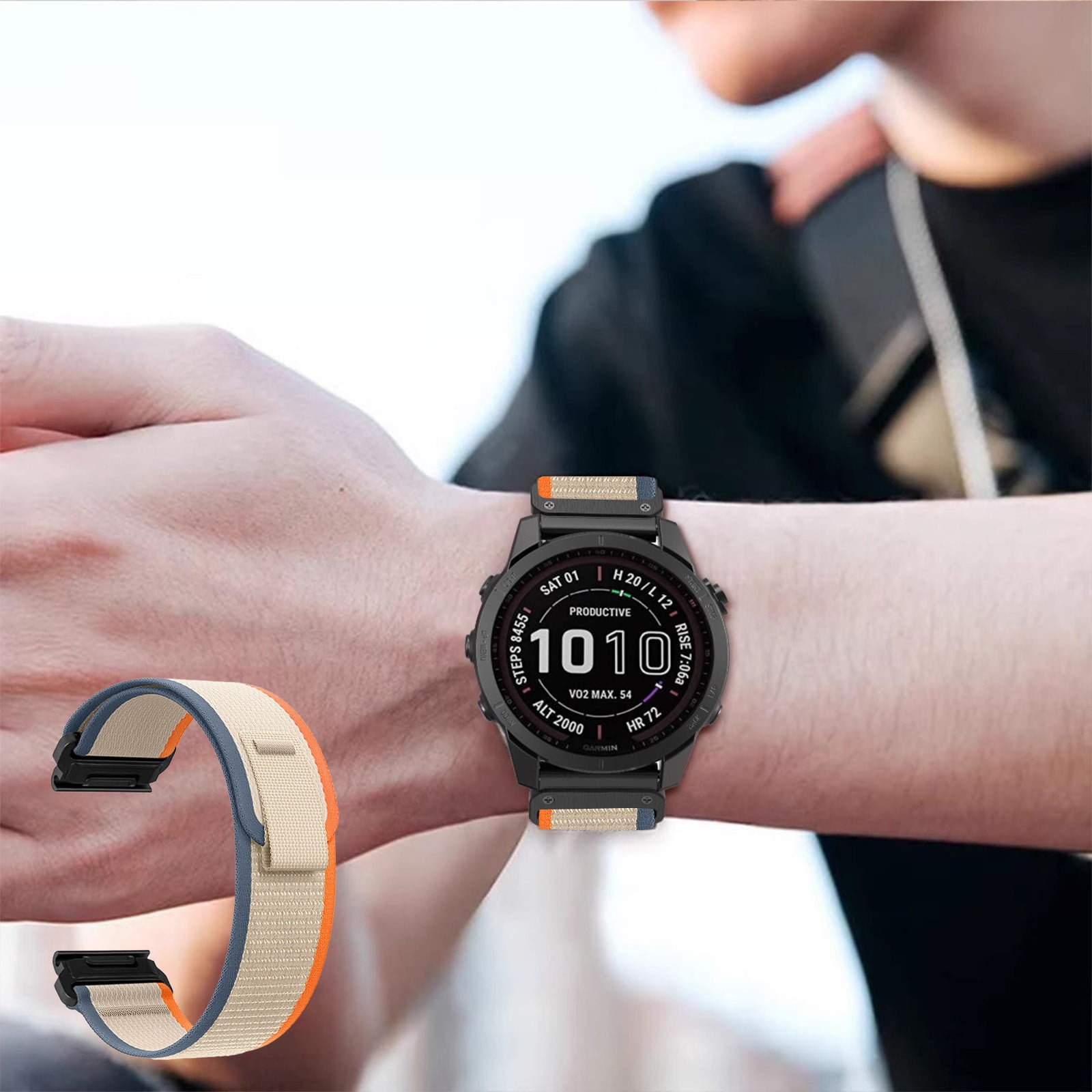 Nylon Woven Smart Watch Strap with Quick Release Buckle for Easy ...
