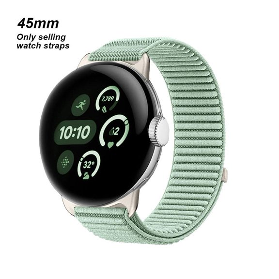 Nylon Woven Watch Strap for Google Pixel Watch 4, Wild Mountain Pattern Band, Soft Comfortable Replacement Strap, 41/45mm