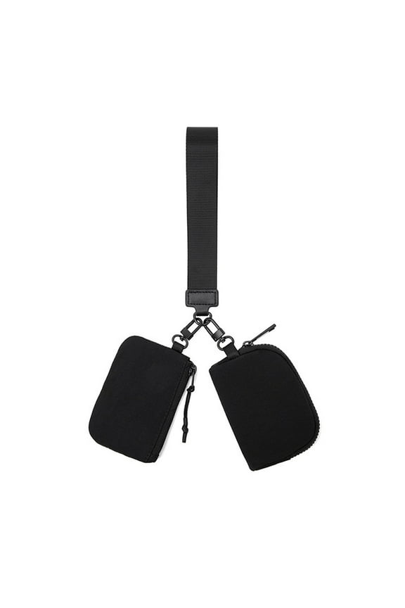 Nylon Wrist Bag Portable Storage Bag Key Bag Small Bag Mini Zip Around Wristlet Wallet Mini Zip Around Wristlet Wallet for Women Dual Pouch Wristlet Portable keychain Handbag