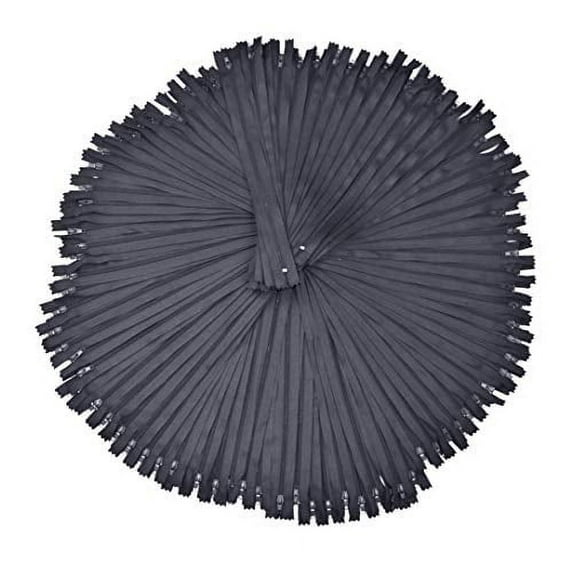 Nylon Zippers for Sewing, Bulk Zipper Supplies ; by Mandala Crafts (16 Inches, Navy Blue)