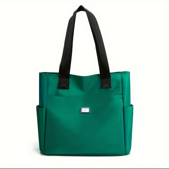 Nylon shoulder bag, fashionable solid-color handbag, casual multi-pocket handbag for going out