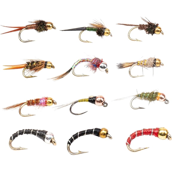 Nymph Fly Collection 27 Premium Hand-Tied Subsurface Trout Flies Pheasant Tail, Zebra Midge, Copper John, Perdigon, Frenchie & More Sizes 10-20 Beginner to Intermediate