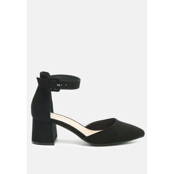 Nymph Low Block Heel Micro Suede Sandals