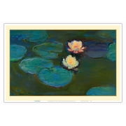 Nympheas - Water Lily Pond - From an Original Color Painting by Claude Monet c.1897 - Master Art Print (Unframed) 12in x 18in