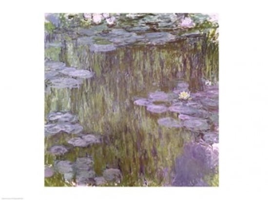 Nympheas at Giverny 1918 Canvas Art - Claude Monet (36 x 24)