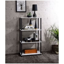 Nypho Antique White & Black Finish Bookshelf