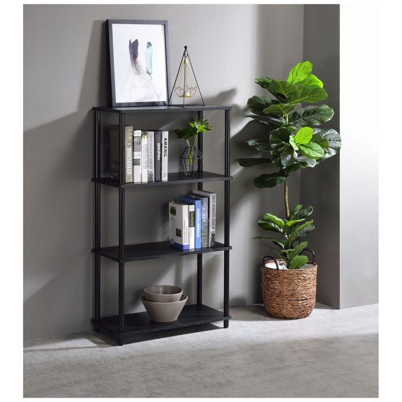 Nypho Black Finish Bookshelf