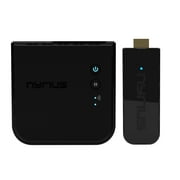 Nyrius ARIES Pro + جهاز إرسال واستقبال فيديو HDMI لاسلكي لتدفق فيديو 1080p حتى 165 قدمًا من الكمبيوتر المحمول ، الكمبيوتر الشخصي ، صندوق الكابل ، وحدة تحكم الألعاب ، كاميرا DSLR إلى التلفزيون, شاشة جهاز العرض أو غرفة الاجتماعات NPCS650