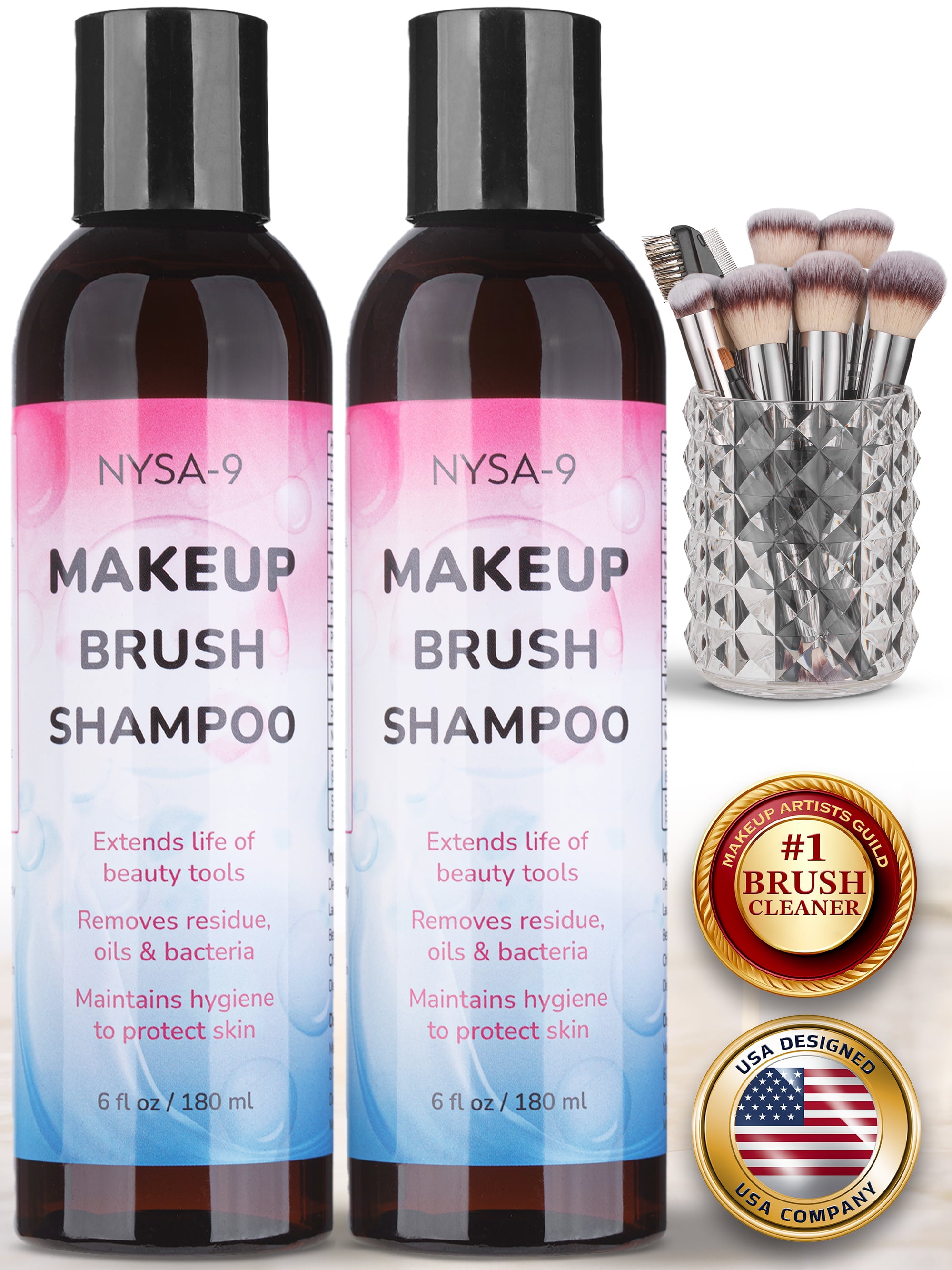 Nysa9 Makeup Brush Shampoo, Cleaner Solution for Brushes, Beauty