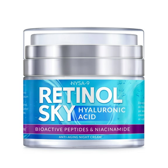 Retinol Sky Anti-Aging Antioxidant Face Night Cream W/ HA & Green Tea, 1.7 oz Day or Night