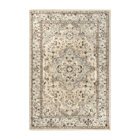 Nysa Floral Indoor Area Rug by Blue Nile Nills - 2' x 3', Slate