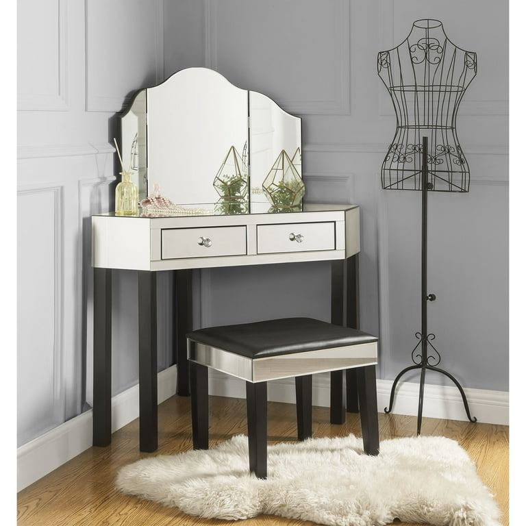 Corner mirrored sale dressing table