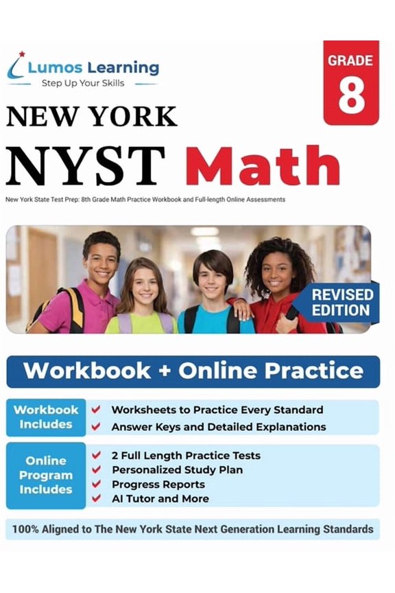 Nyst by Lumos Learning New York State Test Prep: 8th Grade Math Practice Workbook and Full-length Online Assessments: NYST Study Guide, Book 10, (Paperback)