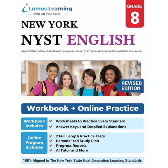 Nyst by Lumos Learning New York State Test Prep: Grade 8 English Language Arts Literacy (ELA) Practice Workbook and Full-length Online Assessme, Book 11, (Paperback)