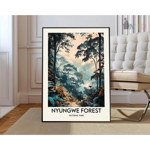 Nyungwe Forest Rwanda Poster, Unframed Paper Poster 8x10in