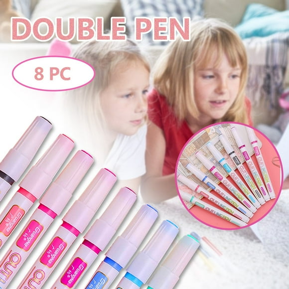 Nywaba Liquid Highlighters, Color Gold Double Line Pen Set Water-based Marker Pen 4ML
