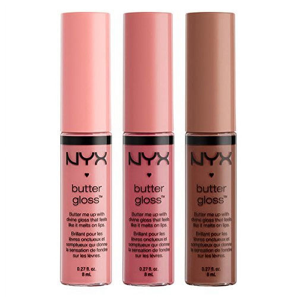 Nyx Butter Lip Gloss Set 5 (Creme Brulee, Angel Food Cake And Ginger