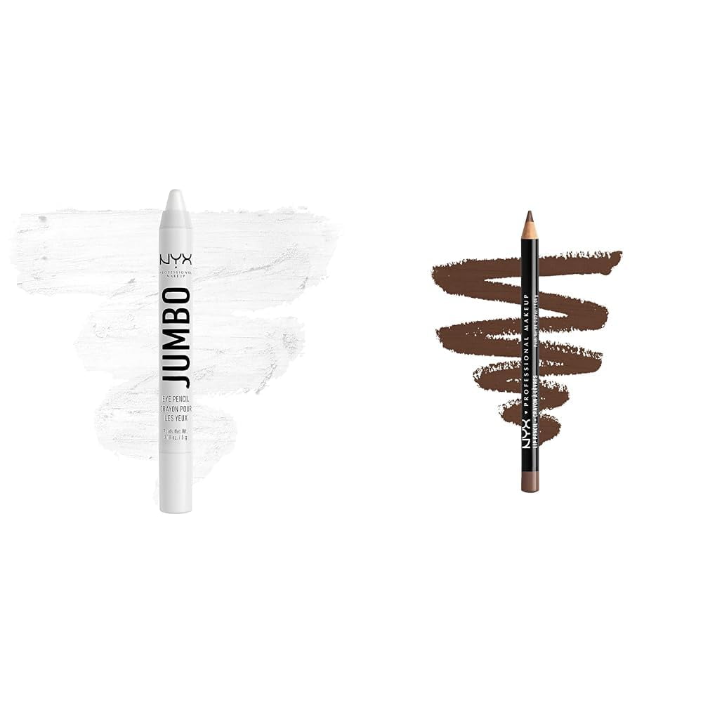 Nyx Professional Makeup Jumbo Eye Pencil, Blendable Eyeshadow Stick & Eyeliner Pencil Milk