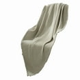 thumbnail image 1 of Nyx Queen Size Ultra Soft Cotton Thermal Blanket, Textured Feel, Beige - Saltoro Sherpi, 1 of 5