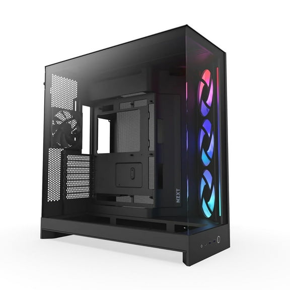 NZXT CMH92FBR1 H9 Flow RGB ATX Mid-Tower PC Case Dual Chamber Black