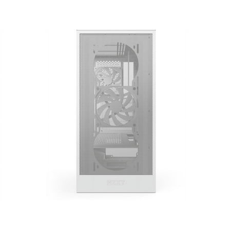 NZXT - H5 Flow 2024 Compact ATX Mid-Tower Airflow Case - White