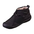 thumbnail image 1 of O-065 Black Thickened Fleece Lined Boots For Women Waterproof Winter Short Snow Boots Casual, 1 of 4