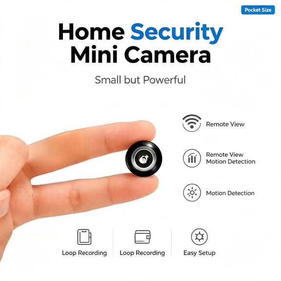 Only O.9 inch Hidden Camera with Audio/Nideo Mini Small Spy Cameras Home Indoor Use Cam NightVision Motion Detection Baby Monitor Wireless Outdoor Nanny WiFi espias ocultas Security Secret P7