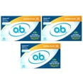 thumbnail image 1 of o.b. Tampons No Applicator, Unscented - 40ct, Applicator-Free Tampons Super Plus, Feminine Care, ob Tampon Super Plus - 3 Pack, 1 of 1