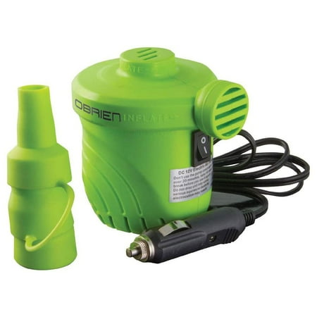 O'Brien 12 Volt Electric Inflator & Deflator Pump, 3 Nozzles & 6 Foot Cord