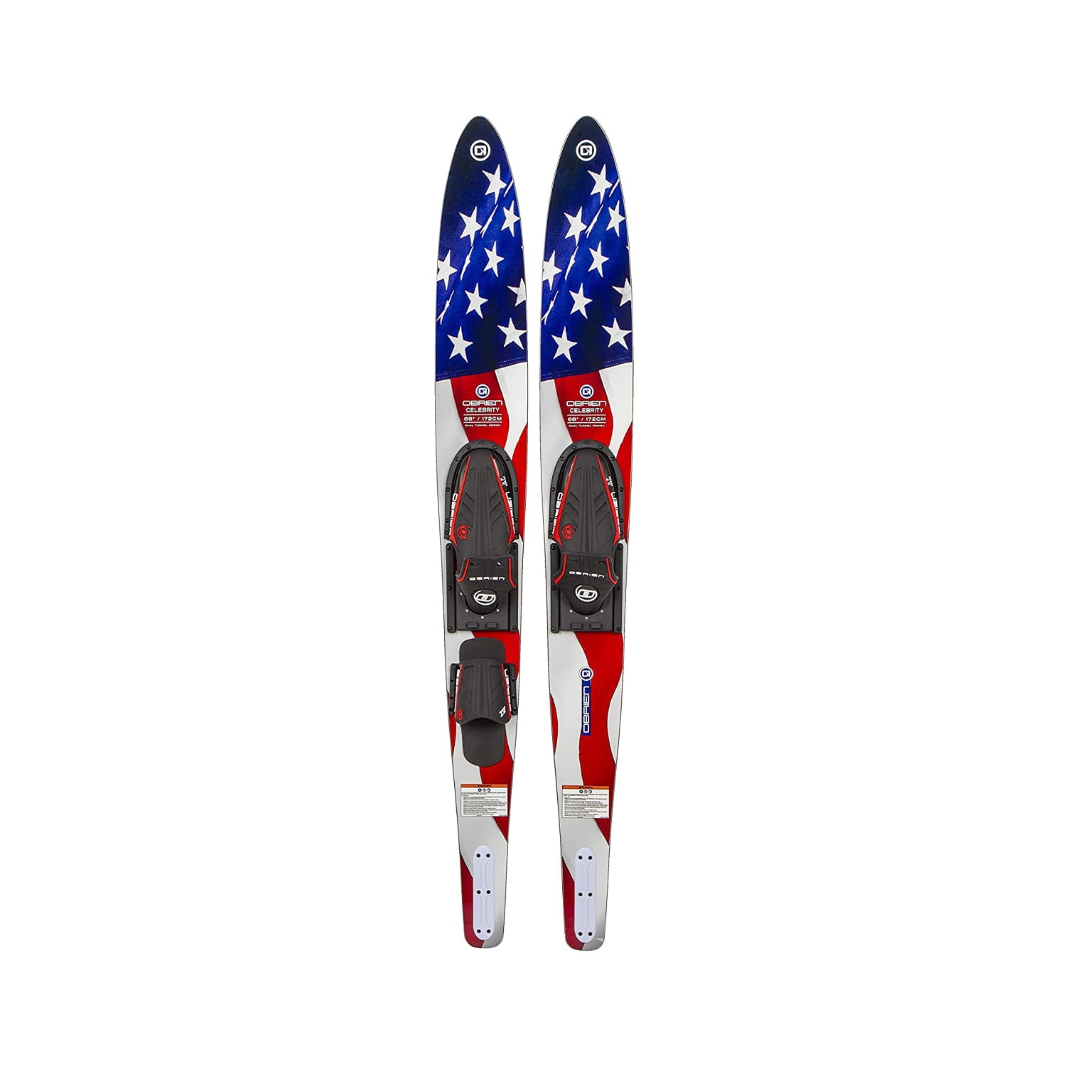 O'Brien Celebrity Combo Adult Waters Skis w/ Adjustable Straps, 68 Inches