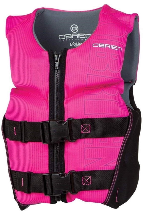 Children's V Back Zip Closure Life Jacket, Neoprene Pink
