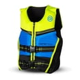 thumbnail image 1 of O'Brien Youth Flex V-Back Neoprene Life Jacket for Watersports, 55 to 75 lb, Blue/Lime, 1 of 7