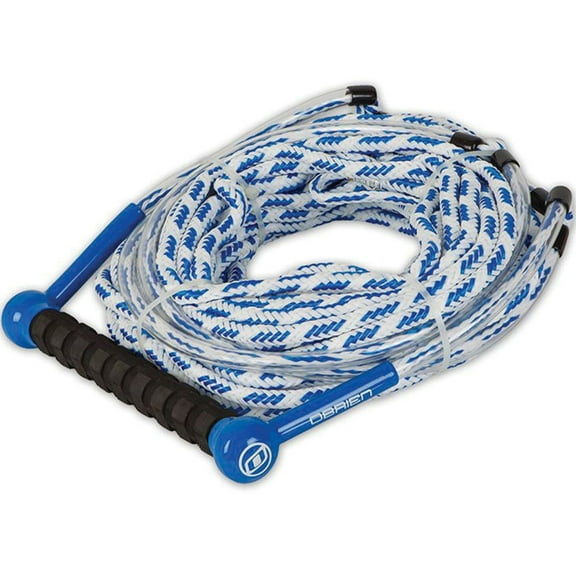 O'Brien Floating 1-Section Deep V Ski Combo Rope, Black/Silver