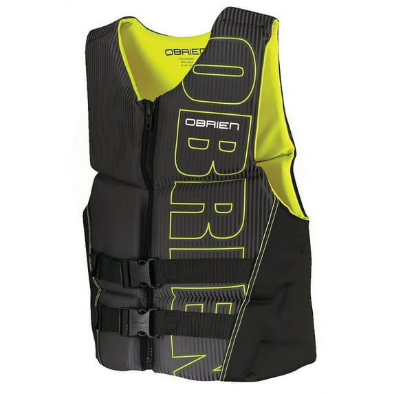O'Brien Men's Flex V-Back Neo Life Jacket(Ylw/Ash)-XL (44"-48")
