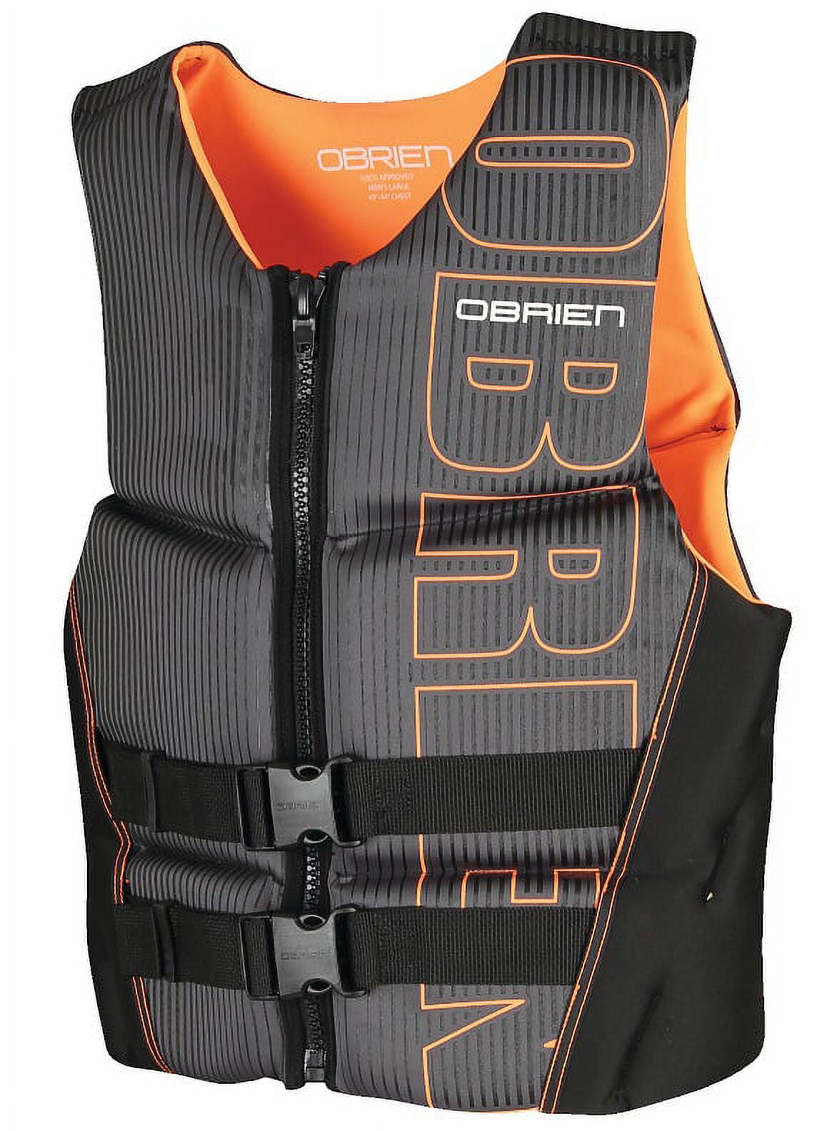 O'Brien Men's Flex V-Back NeoLife Jacket (Blk/Org)-S (32"-36")