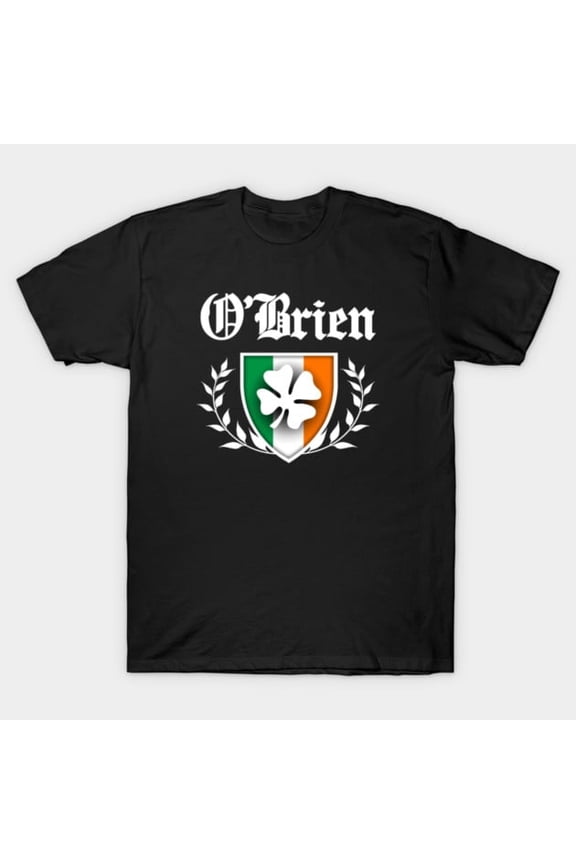 O'Brien Shamrock Crest Irish Heritage St Patrick Day Unisex T-Shirt, for men & women, up to size 5XL