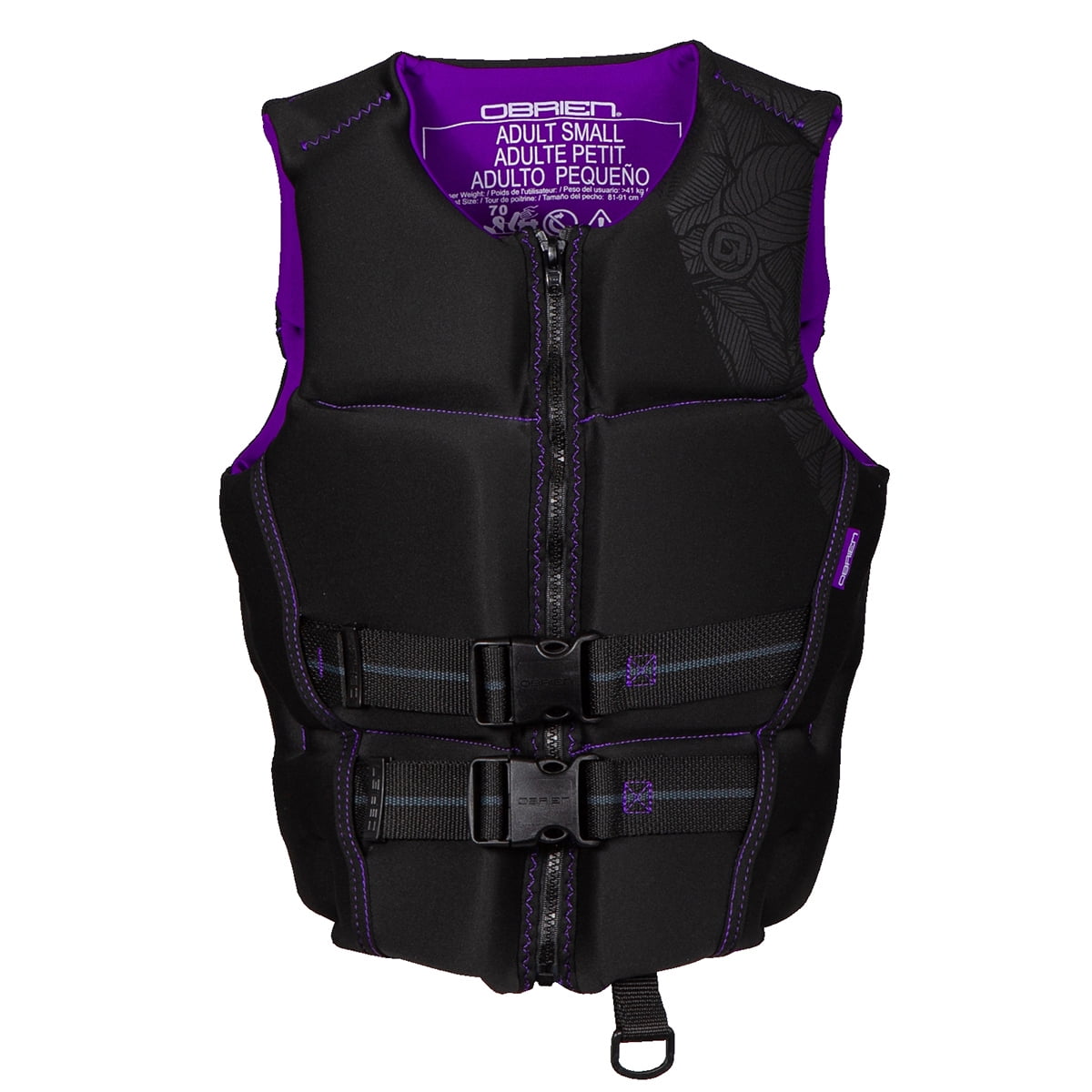 O'Brien Women's Flex V-Back Neo (Black/Purple) - XL (44"-48")