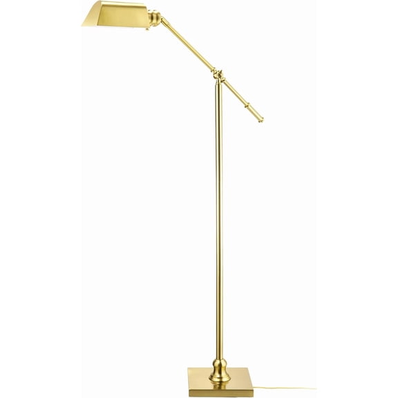 O’Bright - Pharmacy Floor Lamp (Antique Brass)-Dimmable - Built-in Dimmer, E26 Medium Base Socket, Adjustable Arm, Swivel Arm, Rotatable Shade