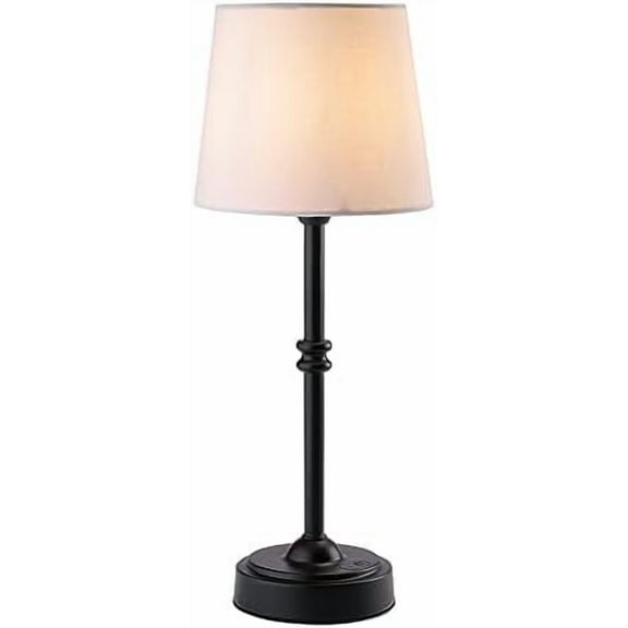 O’Bright Seraph - Cordless LED Table Lamp with Dimmer, Built-in Rechargeable Battery, 3-Level Brightness, Patio Table Lamp, Bedside Night Lamp, Ambient Light for Restaurant, Black