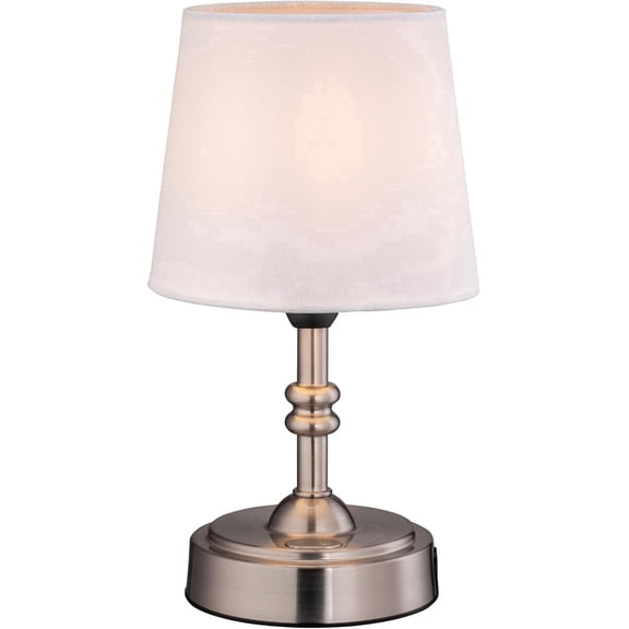 O’Bright Seraph mini – Cordless LED Table Lamp with Dimmer, Built-in Rechargeable Battery, 3-Level Brightness, Patio Table Lamp, Bedside Night Lamp, Ambient Light for Restaurant, Brushed Nickel