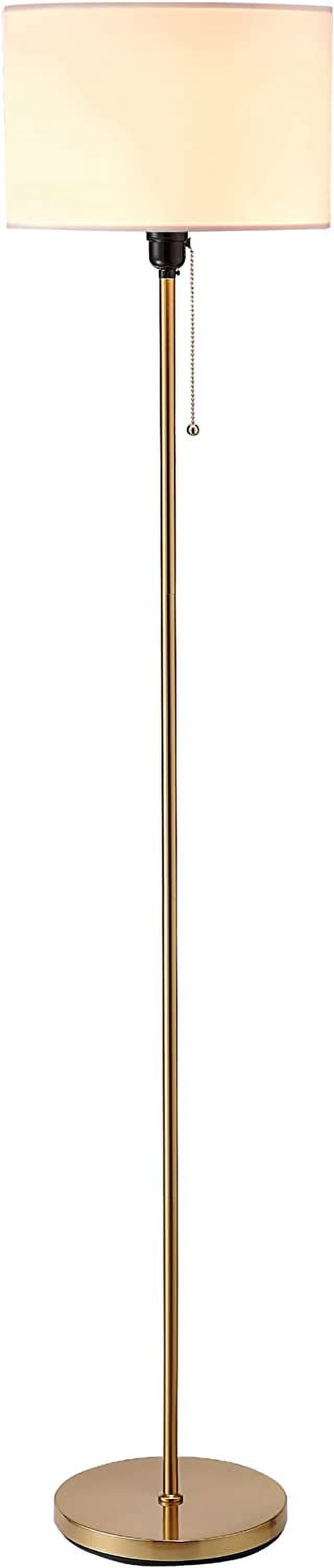 O’Bright Ted Floor Lamp, Drum Shade Standing Lamp with Pull Chain ...