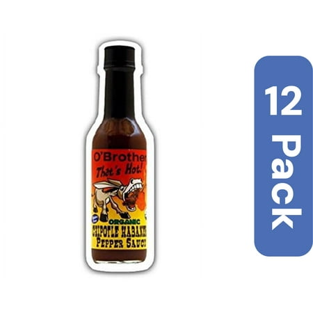 O Brothers Hot Sauce 12 x 5 oz Chipotle Habanero Pep- Sauce