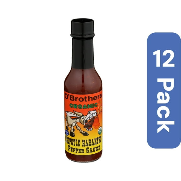 O Brothers Hot Sauce Chipotle Habanero Organic 5 oz (Pack Of 12)