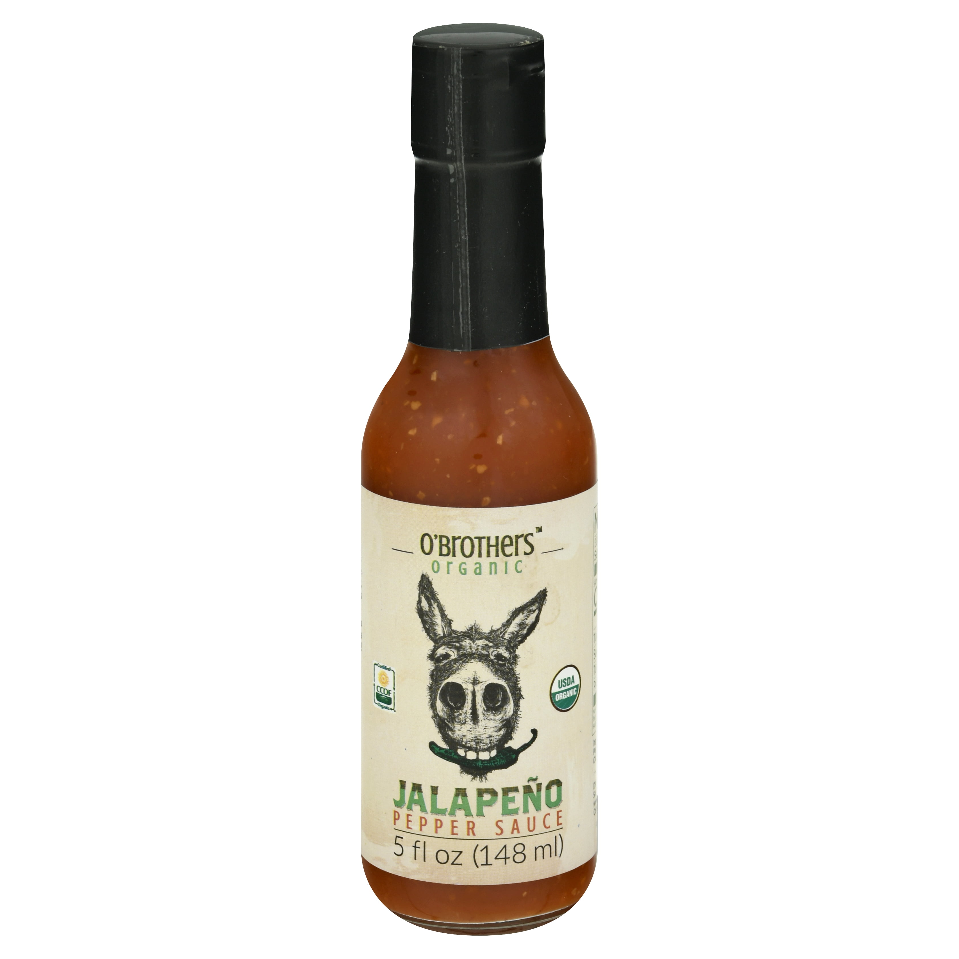 O Brothers Hot Sauce Jalapeño Organic 5 oz (Pack Of 12)