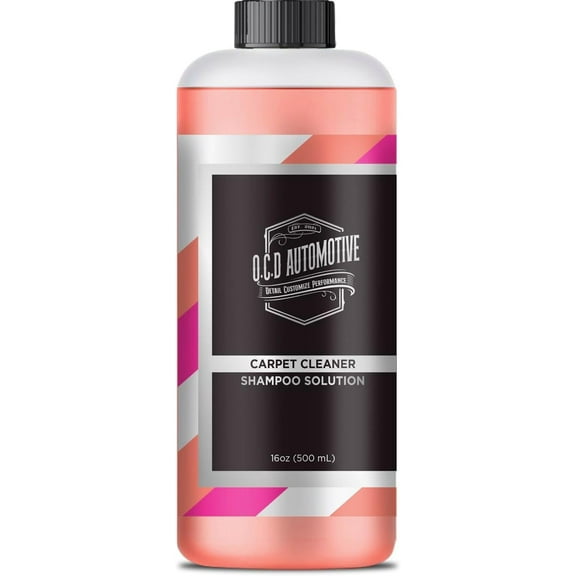 O.C.D AUTOMOTIVE Carpet Cleaner Shampoo - Deep Cleaning for Carpets, Mats, Seats, Upholstery - Machine or Hand Use - Safe and Gentle Formula - Fresh Scent - 16oz