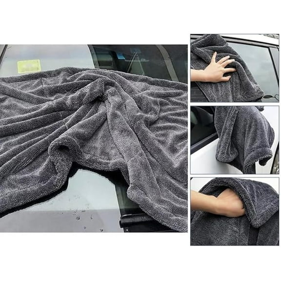 O.C.D Automotive 1500gsm Scratch Free XL Ultra Absorbent Microfiber Professional Car Drying Towel, Twisted Loop 24" x 36" for Detailing Cars (5 Pack)
